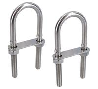 AB Tools M12 50mm X 140mm U-Bolt / N-Bolt Stainless Steel Marine Grade Boat Trailer 2 Pack