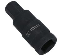AB Tools M12 X 55mm 1/2In Drive Short Impact Impacted Allen Hex Key Socket 12mm