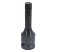 AB Tools M12 X 78mm Spline Bit Triple Square Impacted Extra Long 1/2" Drive Male Socket