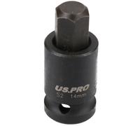 AB Tools M14 X 55mm 1/2" Drive Short Impact Impacted Allen Hex Key Socket