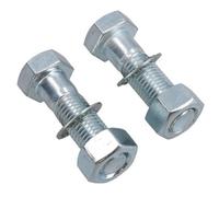 AB Tools M16 (16mm) X 55mm High Tensile Tow Bar Ball Fixing Bolts Washers + Nuts 2 Pack