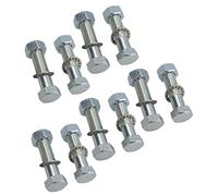 AB Tools M16 (16mm) x 65mm High Tensile Tow Bar Ball Fixing Bolts Washers + Nuts 10 Pack