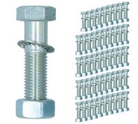 AB Tools M16 (16mm) X 65mm High Tensile Tow Bar Ball Fixing Bolts Washers + Nuts 50 Pack