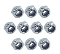 AB Tools M4 X 0.7mm Nyloc Nut Fastener Hexagonal Metric Nuts Grade 8 Zinc Plated 10Pk