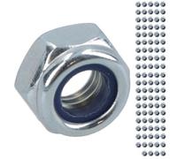 AB Tools M5 X 0.8mm Nyloc Nut Fastener Hexagonal Metric Nuts Grade 8 Zinc Plated 100Pk