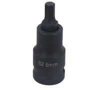 AB Tools M6 X 55mm 1/2" Drive Short Impact Impacted Allen Hex Key Socket
