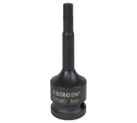 AB Tools M6 X 78mm 1/2" Drive Extra Long Impact Impacted Allen Hex Key Socket Bergen