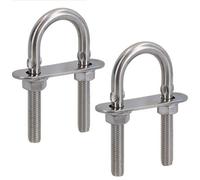 AB Tools M8 28mm X 75mm U-Bolt / N-Bolt Stainless Steel Marine Grade Boat Trailer 2 Pack