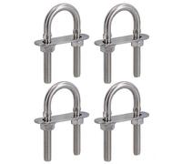 AB Tools M8 28mm X 75mm U-Bolt / N-Bolt Stainless Steel Marine Grade Boat Trailer 4 Pack