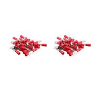 AB Tools Male Red Electrical Cable Wire Spade Terminals Crimps Connectors 50Pc
