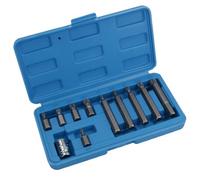 AB Tools Male Spline Shallow + Deep Bit Sockets 5mm - 12mm (M5-M12) 3/8In Drive