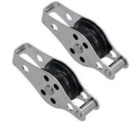 AB Tools Marine Pulley Block With 25mm Diameter Nylon Wheel 316 Grade Stainless Steel 2Pc