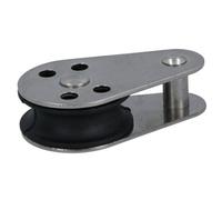 AB Tools Marine Pulley Block With Fixed Pin 26mm Diameter Nylon Wheel Stainless Steel 1Pc