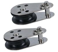 AB Tools Marine Pulley Block With Removable Pin 26mm D Nylon Wheel Stainless Steel 2Pc