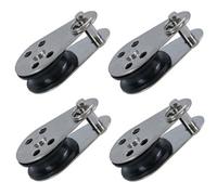 AB Tools Marine Pulley Block With Removable Pin 26mm D Nylon Wheel Stainless Steel 4Pc