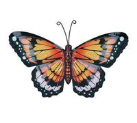 AB Tools Medium Metal Orange Butterfly Wall Art Garden/home Ornament 21.5 X 33.5Cm