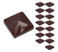 AB Tools Metal Fence Post Cap For Fence Posts 75mm X 75mm Protector Cover Brown 16Pc