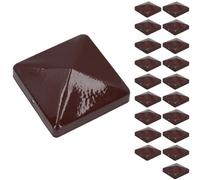 AB Tools Metal Fence Post Cap For Fence Posts 75mm X 75mm Protector Cover Brown 20Pc