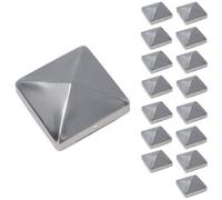 AB Tools Metal Fence Post Cap For Fence Posts 75mm X 75mm Protector Cover Silver 16Pc