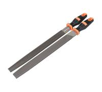 AB Tools Metal File Set 2Pc 300mm Long With Soft Grip Handles Engineers Files