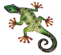 AB Tools Metallic Green Gecko Garden/home Wall Art Ornament Gift With Hanging Hook
