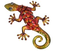 AB Tools Metallic Orange Gecko Garden/home Wall Art Ornament Gift With Hanging Hook