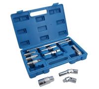 AB Tools Metric 3/8In Drive Glow Plug + Accessory Set Sensor Sockets Spark Plugs 11Pc