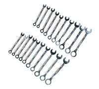 AB Tools Metric And Imperial Mini Combination Spanner Set 4 - 11mm 3/16 - 7/16 20Pc