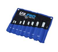 AB Tools Metric Box Spanner Wrench Tubular Torque Bar Set Plug Sockets 8Pc 6 - 22mm