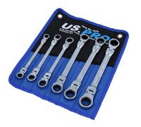 AB Tools Metric Double Flexi Ratchet Spanner Set 8mm-19mm 6Pc 12 Sizes Bergen At623