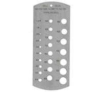 AB Tools Metric Fractional Drill Size Gauge 1 To 13mm Measure Hole Guide Stainless Steel