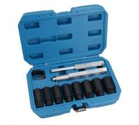 AB Tools Metric Locking Wheel Nut Impact Sockets Remover Removal 18mm - 25mm 10Pc