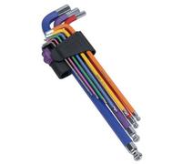 AB Tools Metric Long Ball Ended Allen Hex Keys Multicoloured Anti Slip 1.5 - 10mm 9Pc
