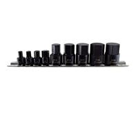 AB Tools Metric Male Stubby Allen Hex Bit Sockets 1/4" 3/8" Drive 9Pc 6mm - 19mm
