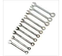 AB Tools Metric Mini Stubby Spanners / Combination Spanner 4mm - 11mm 10Pc Set