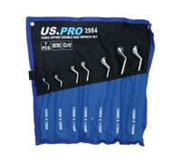 AB Tools Metric mm 35 Degree Offset Ring Spanner Wrench Set 6mm - 19mm 7Pc