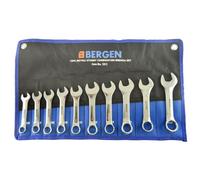 AB Tools Metric mm Stubby Combination Spanner Wrench Set 10mm - 19mm 10Pc Set