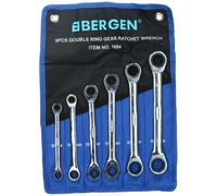AB Tools Metric Ratchet Spanner Set Double Ring 6Pc Set 8mm - 19mm 72 Teeth