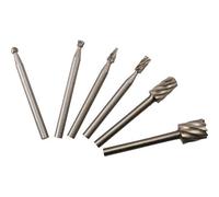 AB Tools Micro Hss Burr Set For Rotary Tools With 3.17mm Chuck Engraving Polishing 6Pc