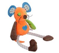 AB Tools Millie Mouse Teddy Medium Rope Soft Plush Play Dog Toy With Squeak