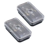 AB Tools Mini Front Marker Light For Trailer, Caravan White Clear Lamp Pair Tr146
