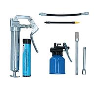 AB Tools Mini Grease Gun + Oil Can With Flexible + Rigid Nozzles and 3oz Grease 5pc Kit