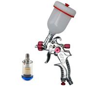 AB Tools Mini Hvlp Gravity Feed Spray Gun 0.8mm Nozzle 1/4" Bsp In Line Moisture Trap