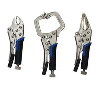 AB Tools Mini Locking Pliers Clamp Mole Vice Grip Plier For Hobby Craft Welding 3Pc Set
