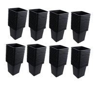 AB Tools Mini Plastic Plant Flower Seeds Pots Pot 7Cm Square Garden Trays 120Pcs