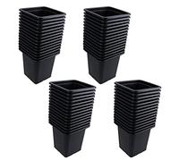 AB Tools Mini Plastic Plant Flower Seeds Pots Pot 7cm Square Garden Trays 60pcs