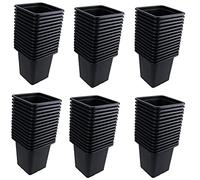 AB Tools Mini Plastic Plant Flower Seeds Pots Pot 7cm Square Garden Trays 90pcs