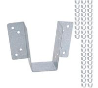 AB Tools Mini Timber Wood Joist Hanger 38mm Decking Loft Galvanised Beam Holder 50Pk