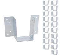AB Tools Mini Timber Wood Joist Hanger 47mm Decking Loft Galvanised Beam Holder 20Pk