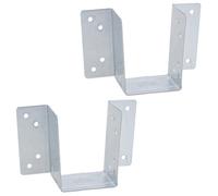 AB Tools Mini Timber Wood Joist Hanger 47mm Decking Loft Galvanised Beam Holder 2Pk